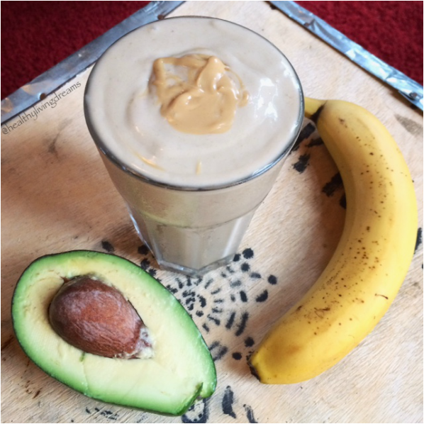 Avocado, Banana & Peanut Butter Smoothie - Healthy Living Dreams